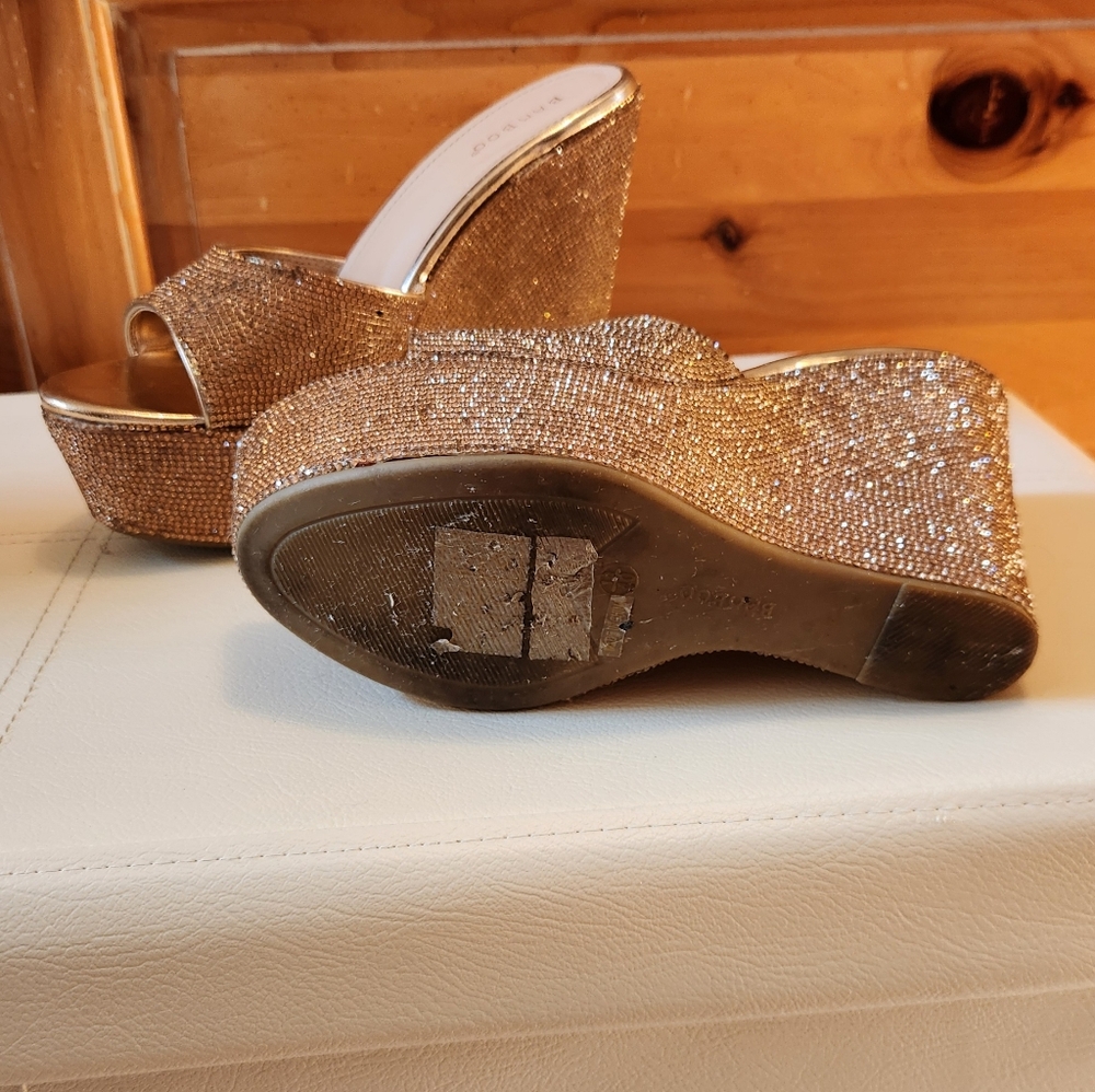 Gold Rhinestone Wedges - Picture 4 of 4